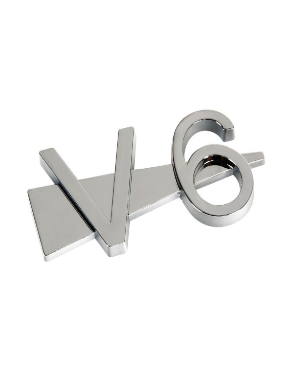 Emblema 3D cromato - V6