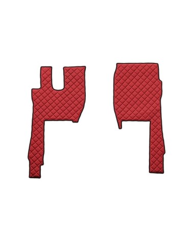 Coppia tappeti in Skeentex - Rosso - compatibile per Ford F-Max dal 10 18 al