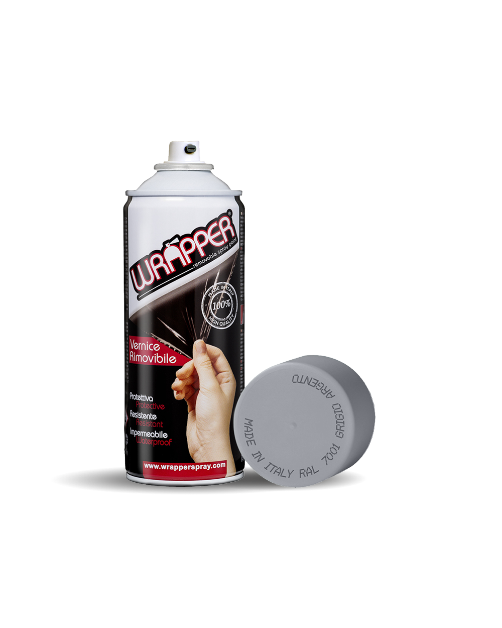 Wrapper, pellicola spray rimovibile, 400 ml - Grigio argento - Ral 7001