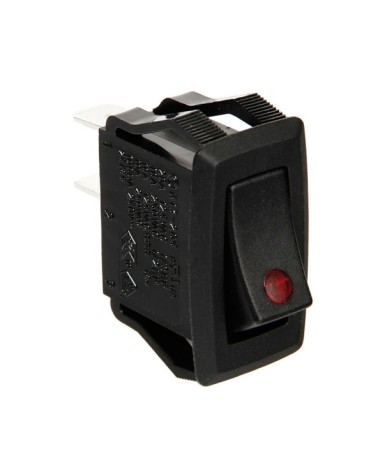 Micro interruttore con spia a Led - 12 24V - Rosso