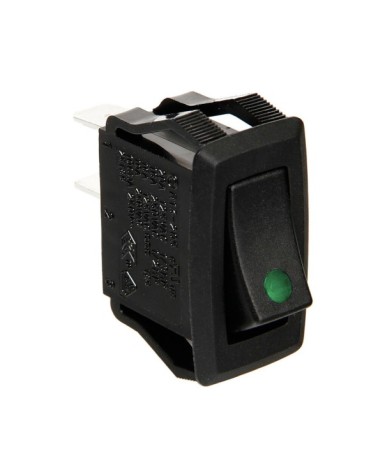 Micro interruttore con spia a Led - 12 24V - Verde