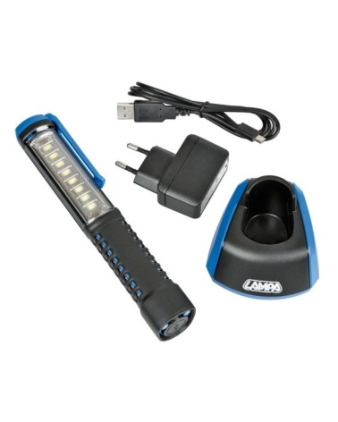 Pro-Lamp, lampada lavoro ricaricabile a LED SMD - 230V USB