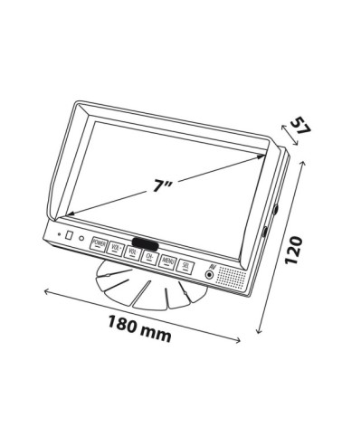 M3, Monitor LCD 7", Cam 1+2+3+4
