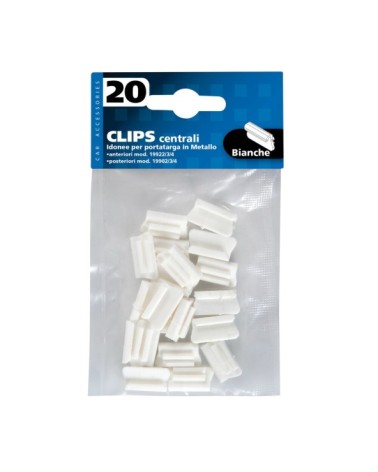 Set 20 clips centrali - Bianco