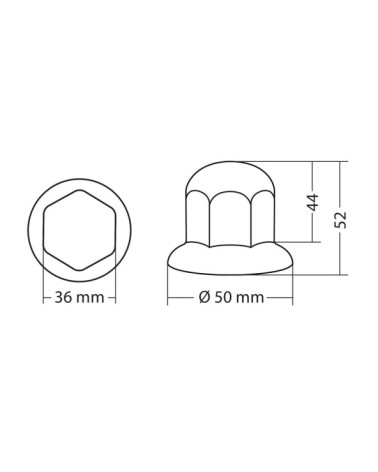Copribulloni cromati in ABS - Ø 30 mm - Set 10 pz