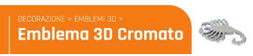 Emblema 3D cromato